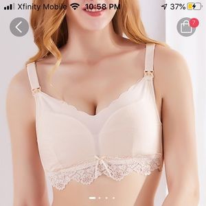 Light pink nursing bra